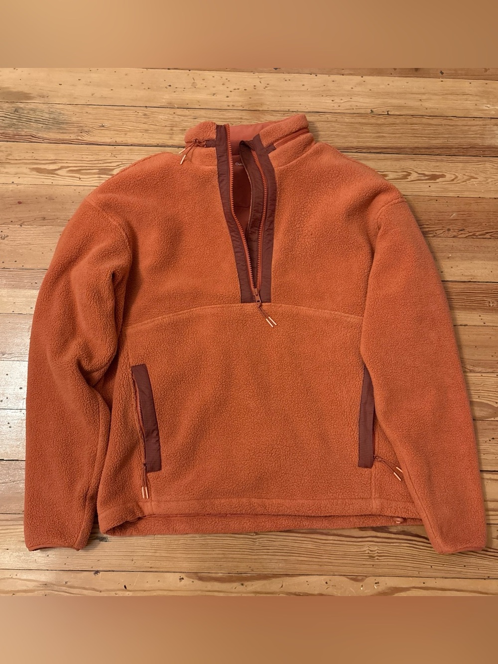 Outdoor Voices Primofleece 1/2 Zip Men’s Medium M Orange